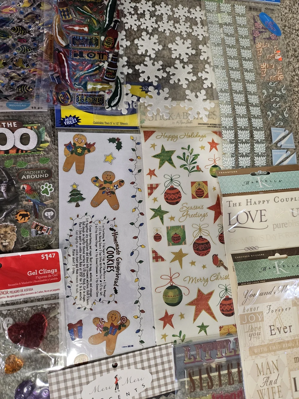 Assorted Craft Sticker Collection - Multicolor Decorative Sheets